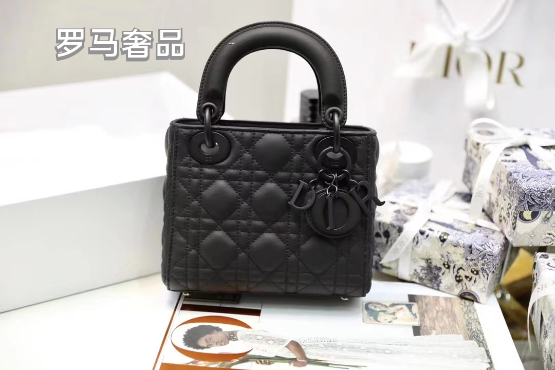 Lady Dior My ABCDior Bag - Black Ultra Matte Cannage Calfskin