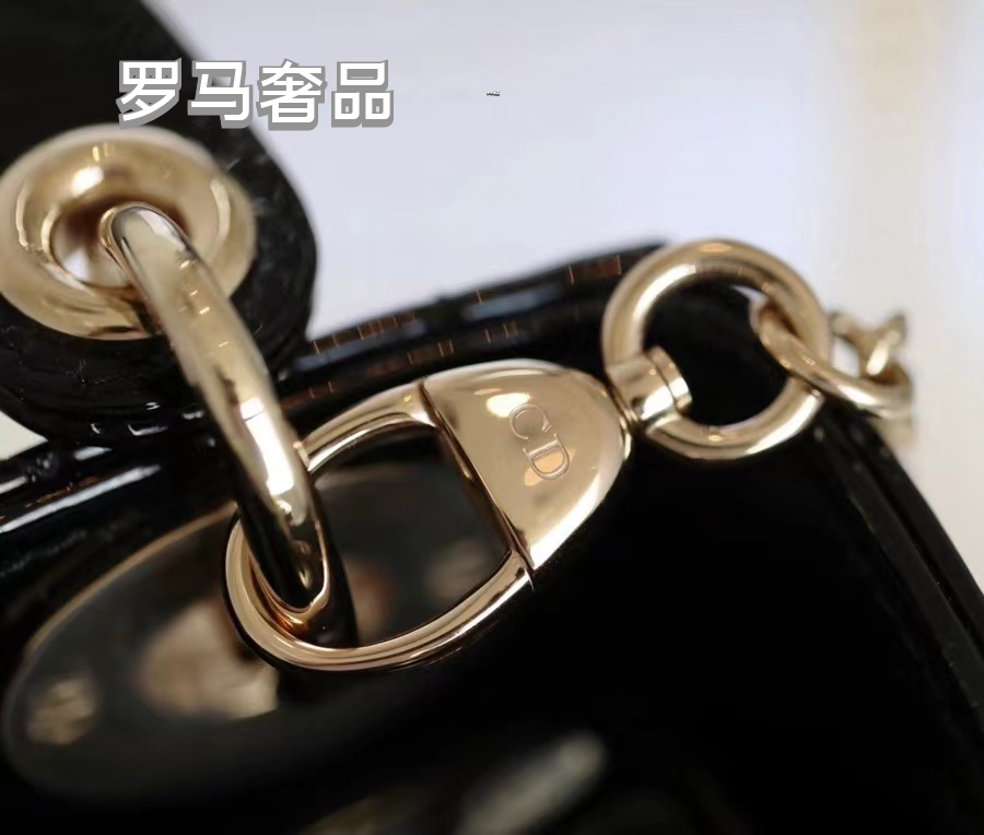 Lady Dior Micro Bag Black Cannage Patent Calfskin