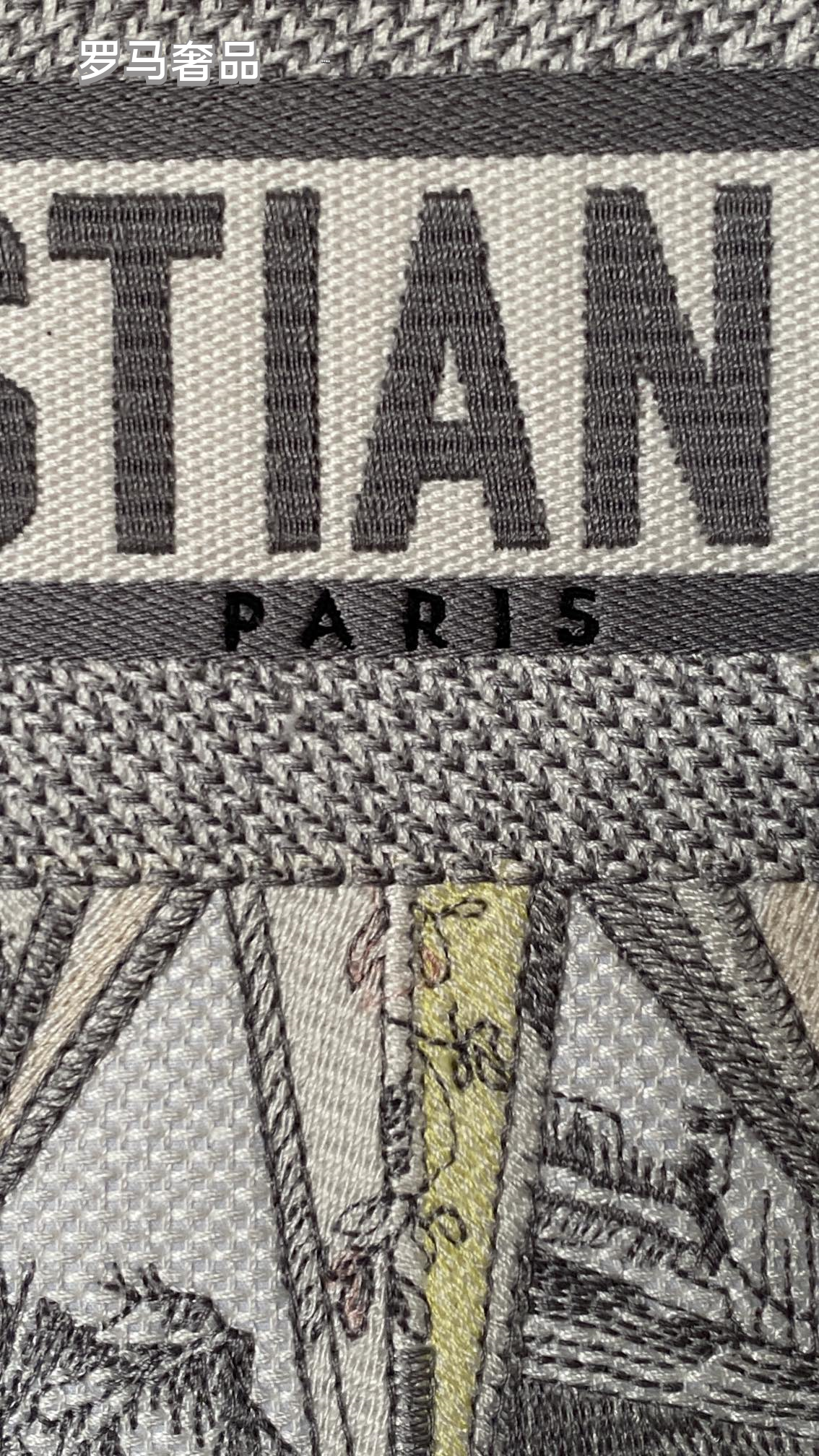 Christian Dior Medium Book Tote - White and Multicolor Constellation Embroidered Canvas
