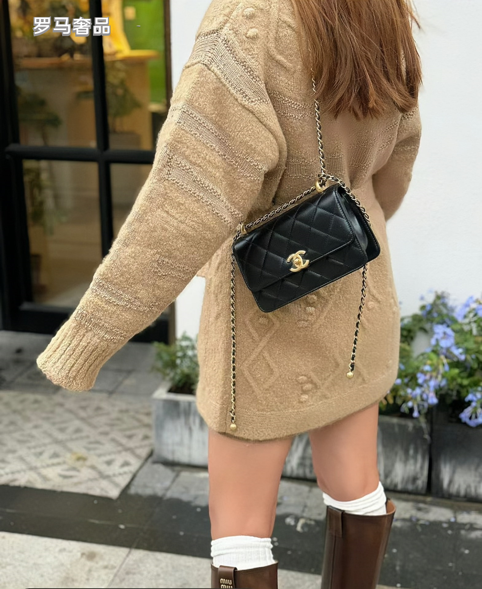 Chanel Black Quilted Lambskin Mini Flap Bag with Gold-Tone Hardware