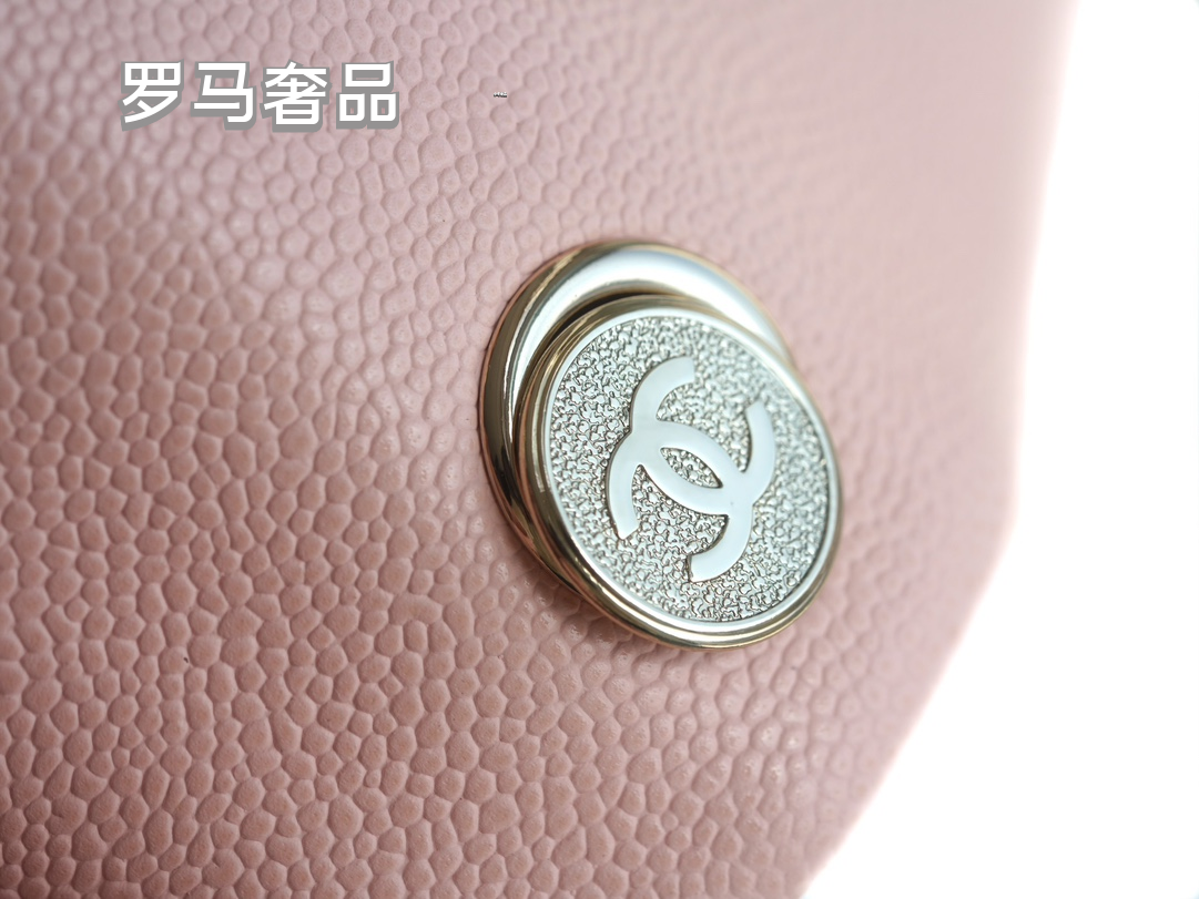 Chanel Quilted Pink Leather Backpack with Gold-Tone CC Logo