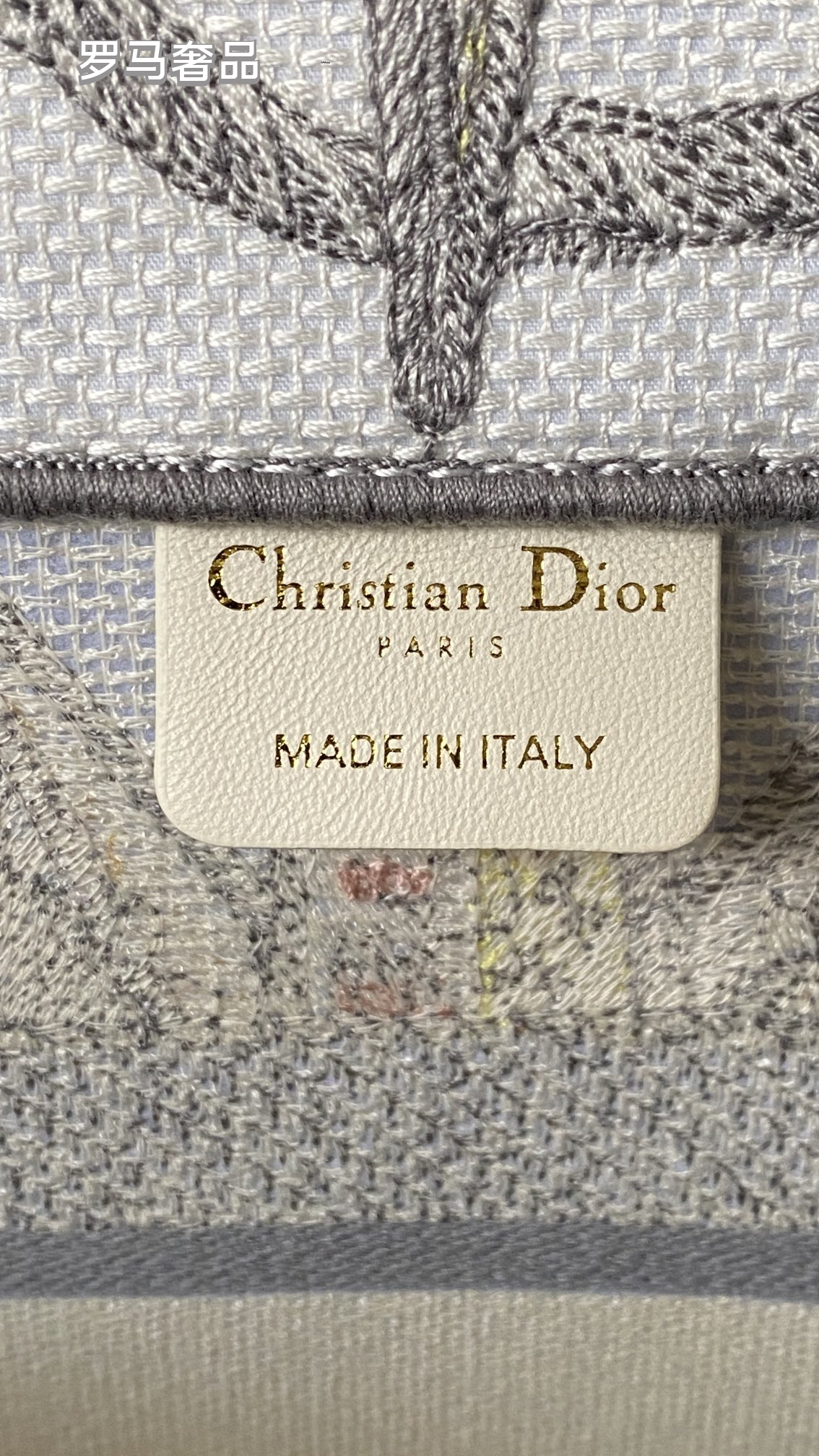 Christian Dior Medium Book Tote - White and Multicolor Constellation Embroidered Canvas