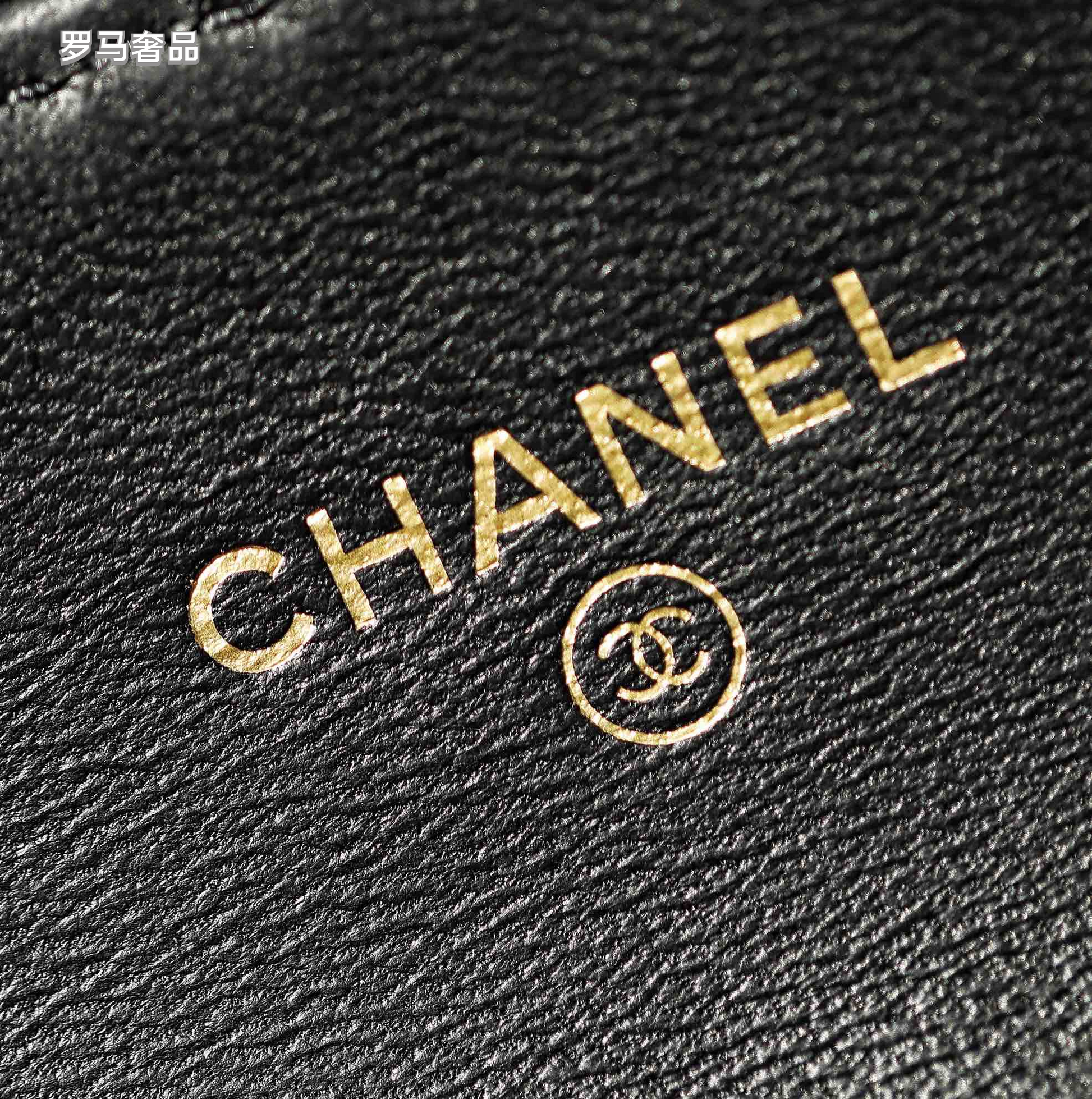 Classic Black Quilted Leather Small Flap Wallet with Gold-Tone Logo