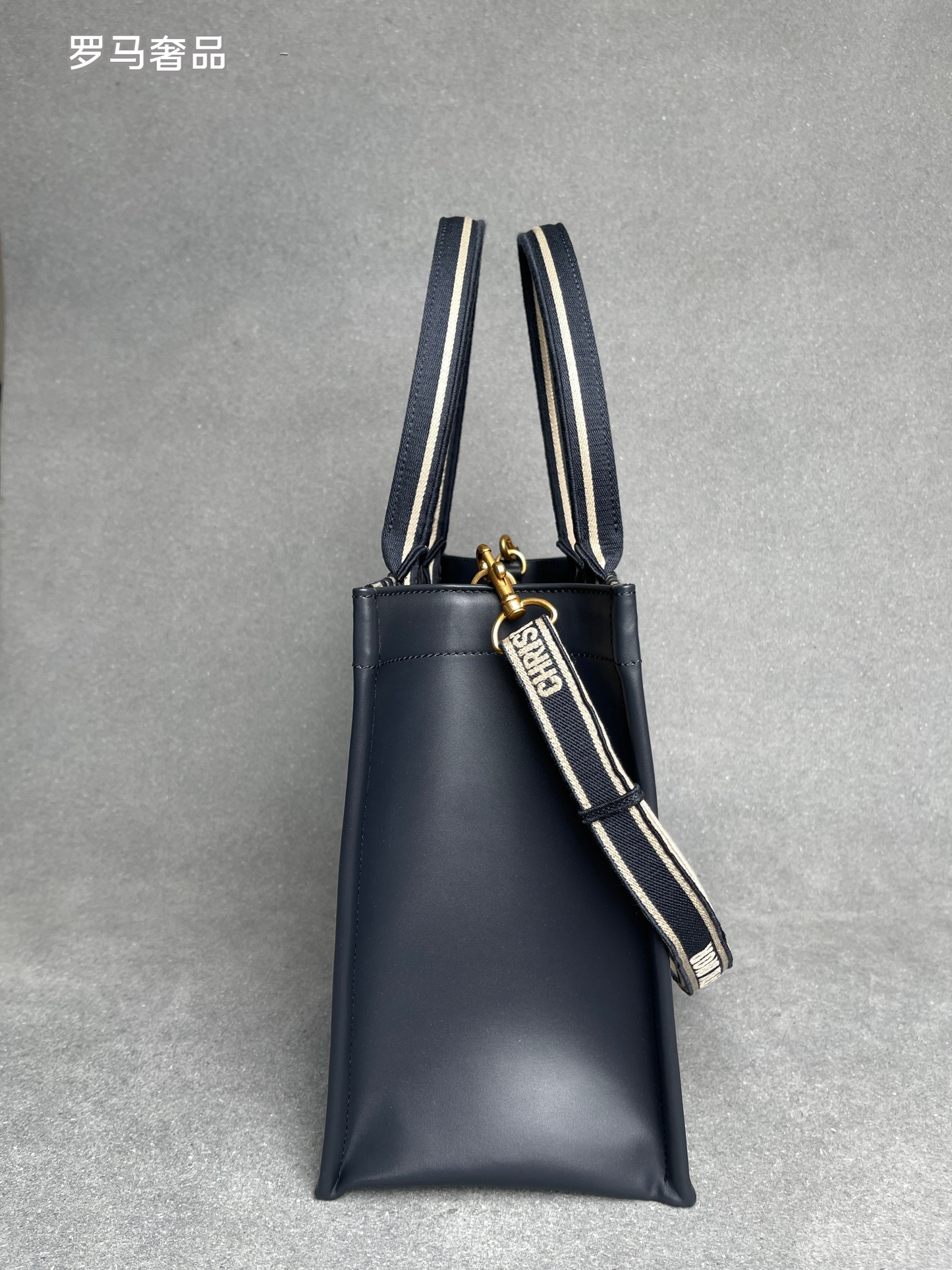 Christian Dior Book Tote - Blue Dior Oblique Embroidery