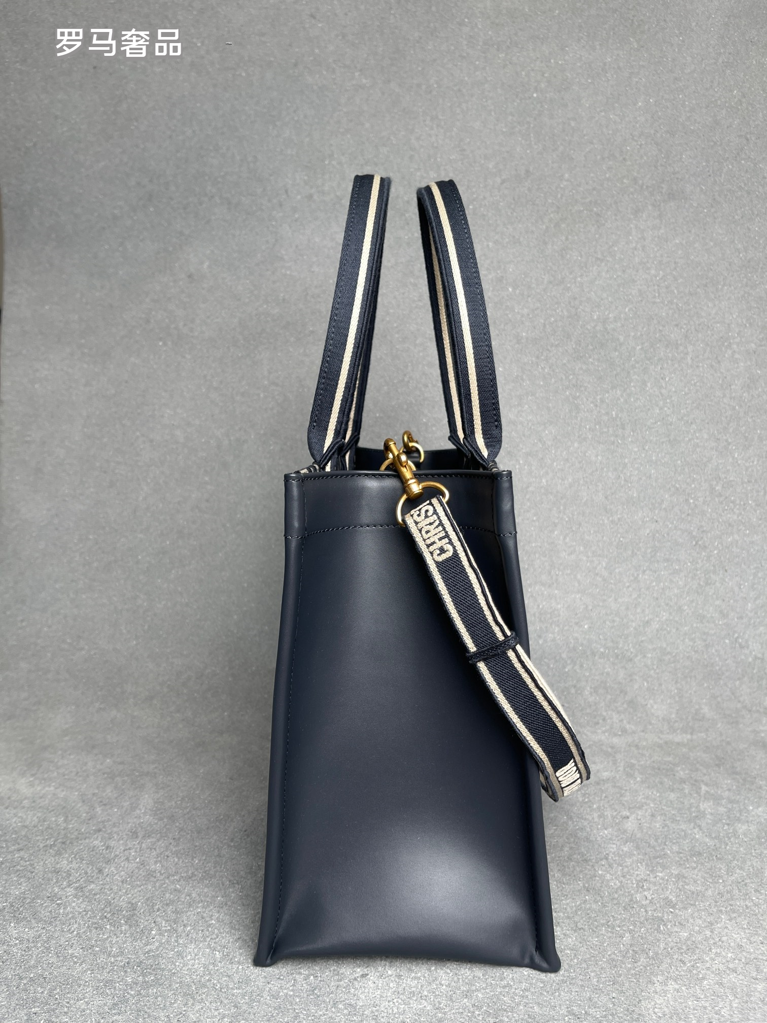 Christian Dior Book Tote - Blue Dior Oblique Embroidery