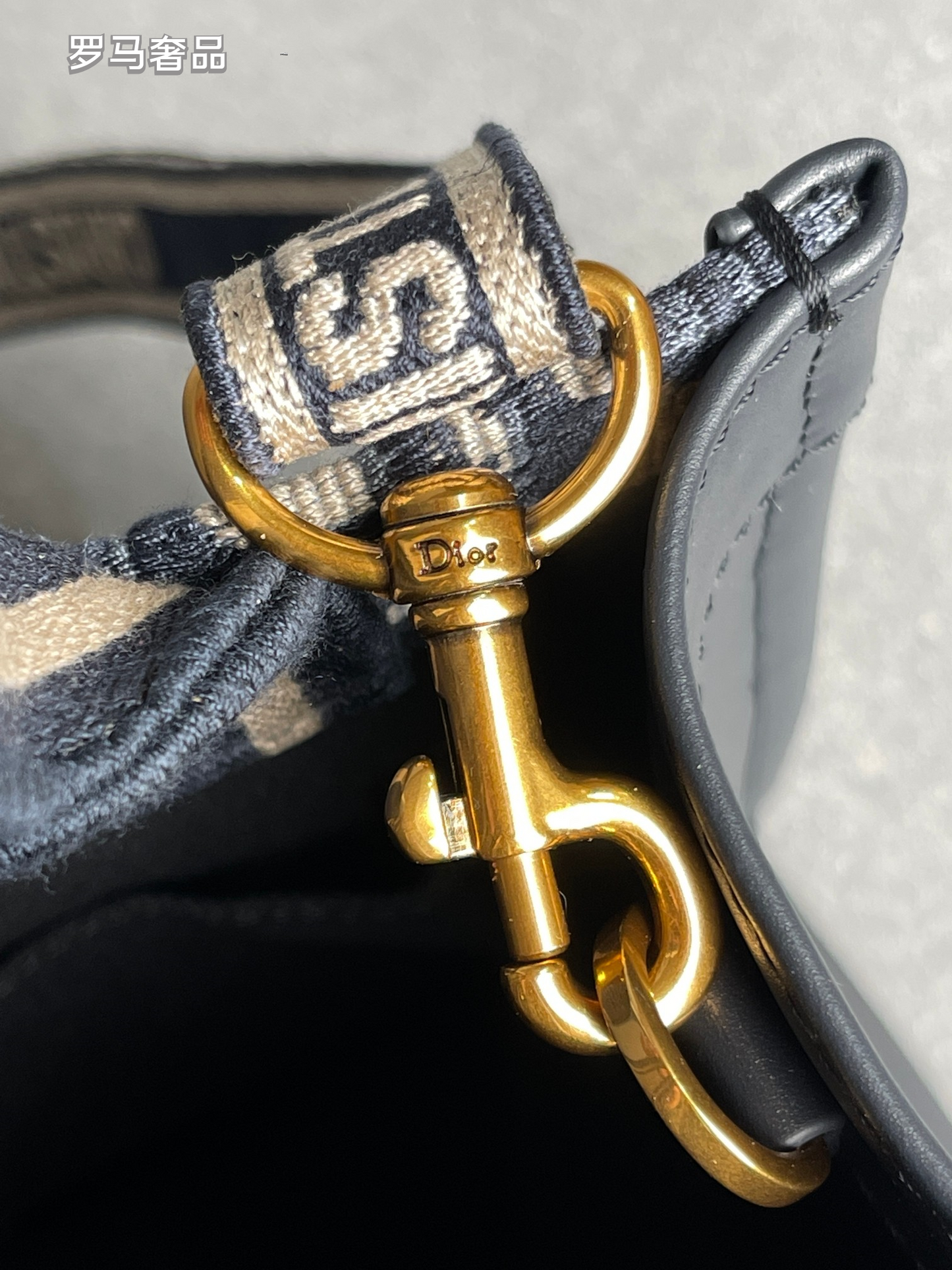 Christian Dior Book Tote - Blue Dior Oblique Embroidery