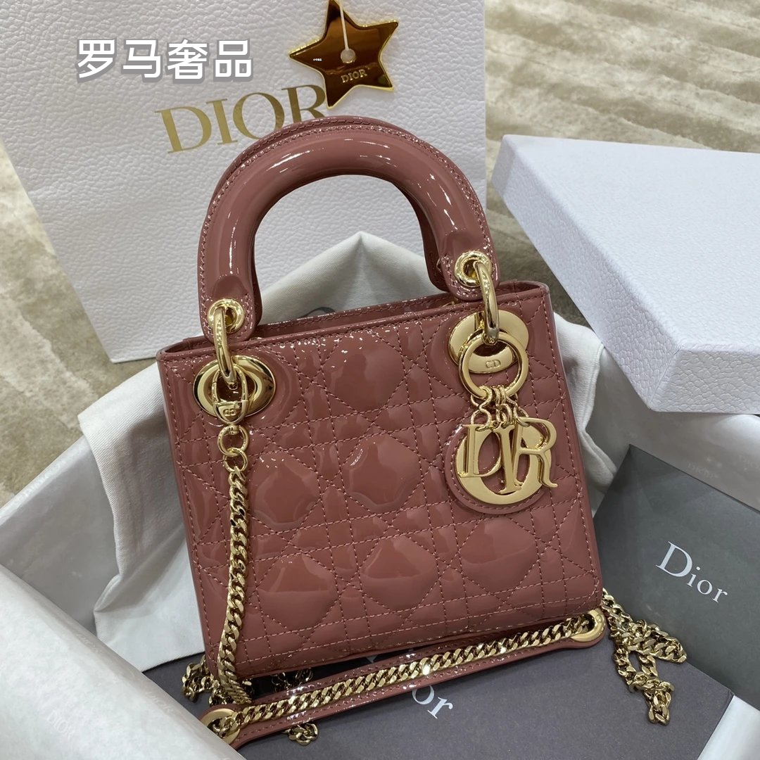 Lady Dior Mini Bag - Black Cannage Leather with Gold-Tone Hardware