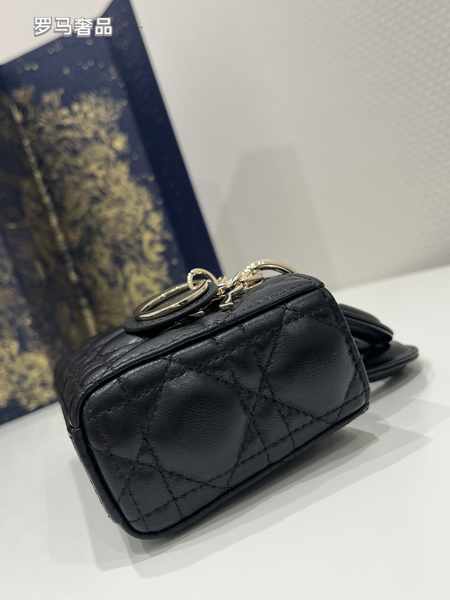 Lady D-Joy Bag - Off-White Cannage Lambskin with Gold-Finish Metal Charms