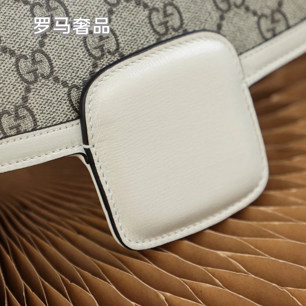Gucci Horsebit 1955 Mini Shoulder Bag - GG Supreme Canvas &amp; Brown Leather
