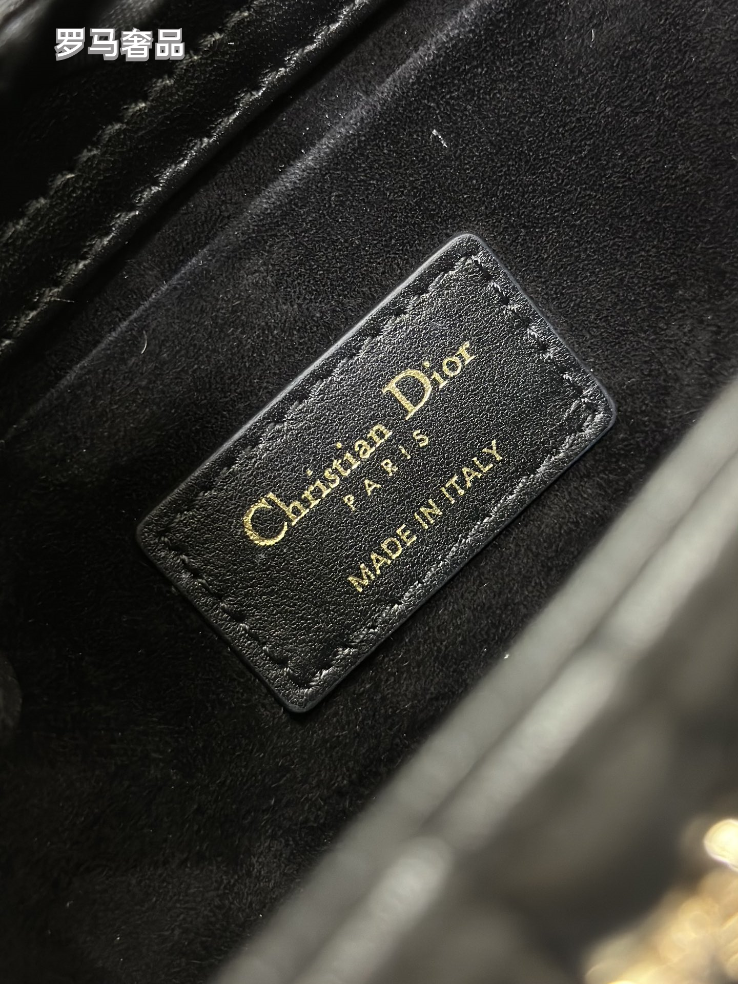 Christian Dior Lady D-Joy Bag Black Quilted Lambskin with Butterfly Charm