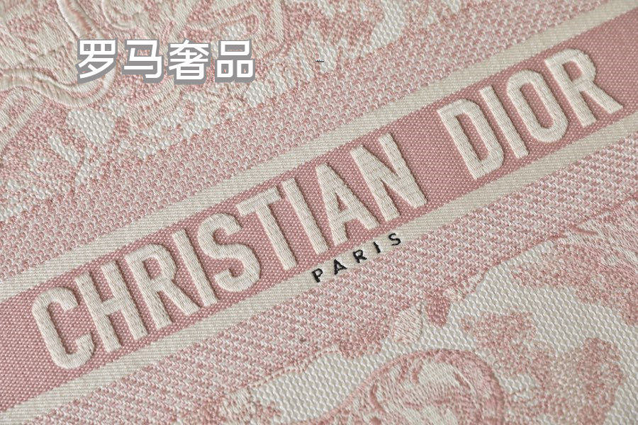 Christian Dior Pink Toile de Jouy Book Tote Bag