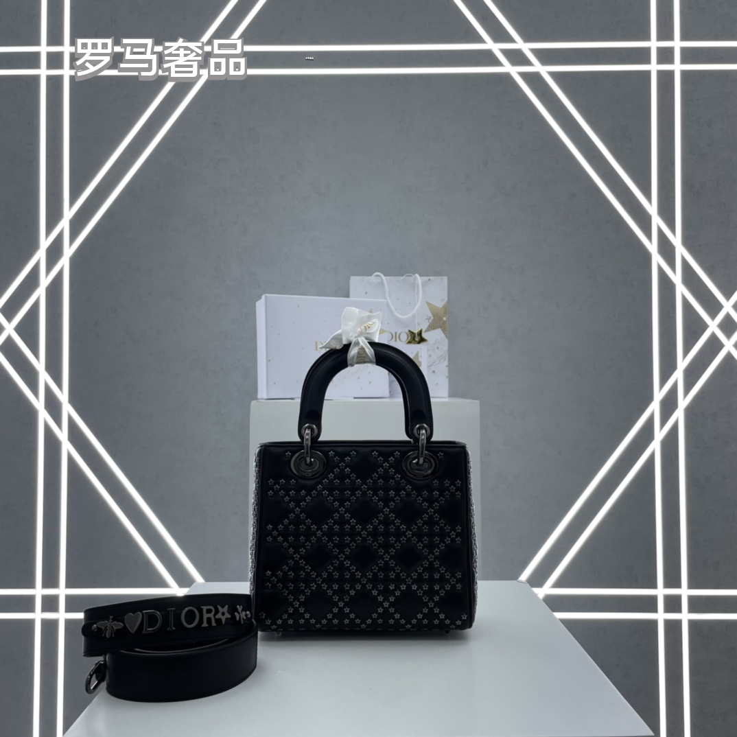 Lady Dior My ABCDior Bag White Cannage Lambskin with Gold-Finish Charms