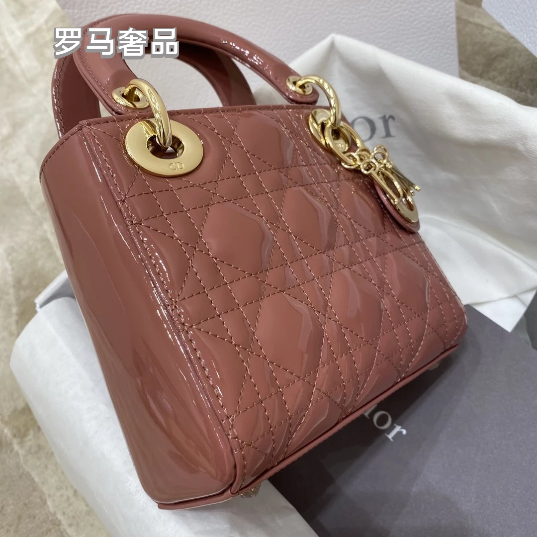 Lady Dior Mini Bag - Black Cannage Leather with Gold-Tone Hardware