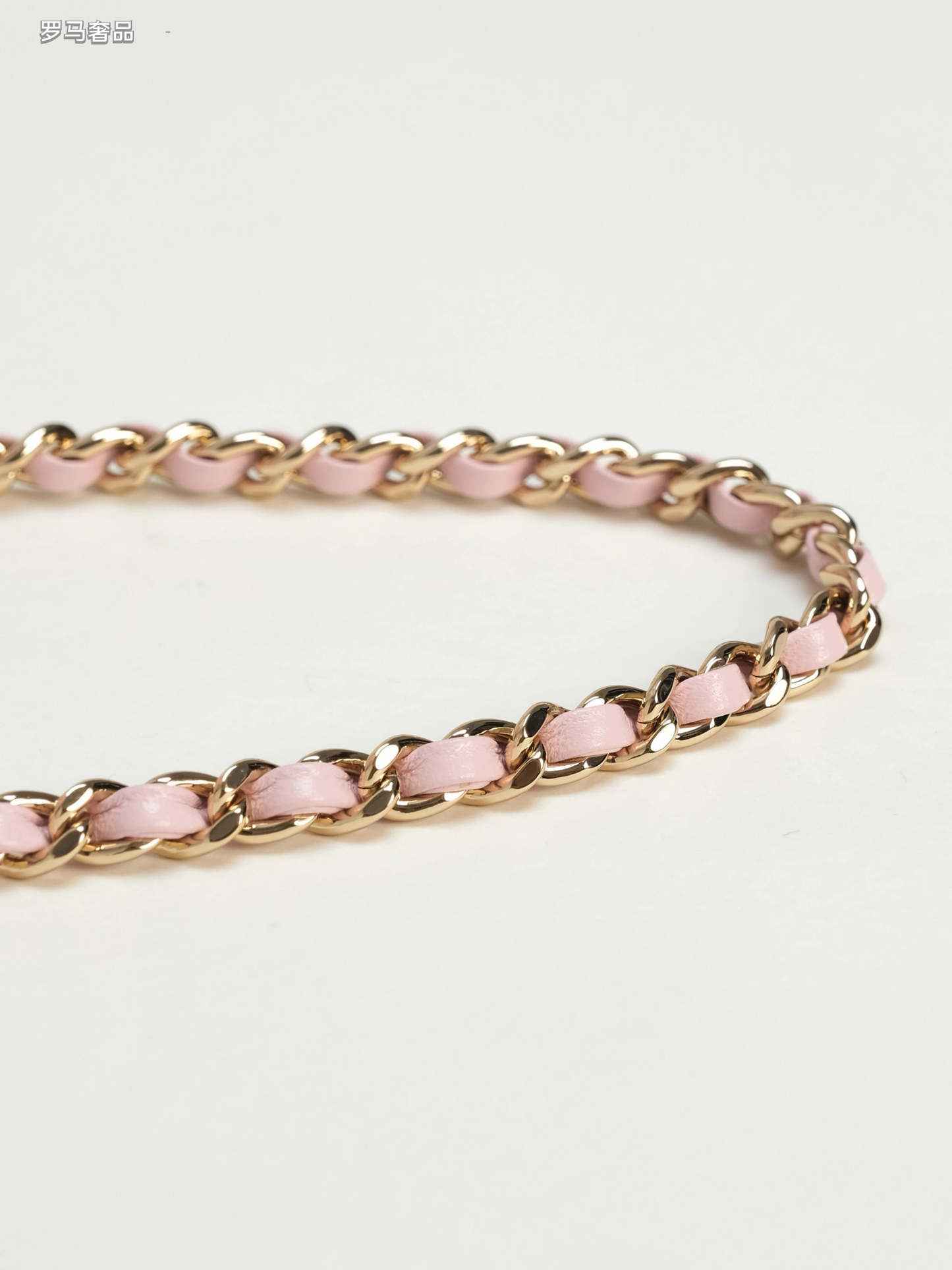 Pink Quilted Top Handle Handbag with Gold-Tone Chain Strap