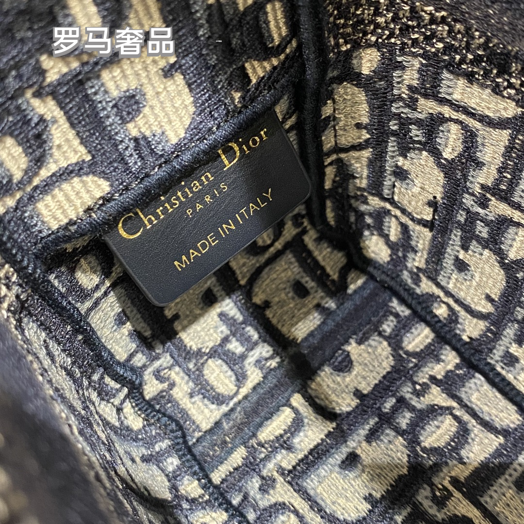 Christian Dior Blue Dior Oblique Embroidery DiorCamp Messenger Bag