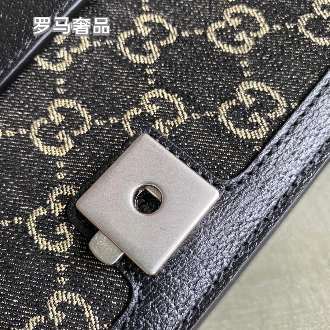 Gucci Dionysus Small GG Supreme Canvas Shoulder Bag - Blue Leather