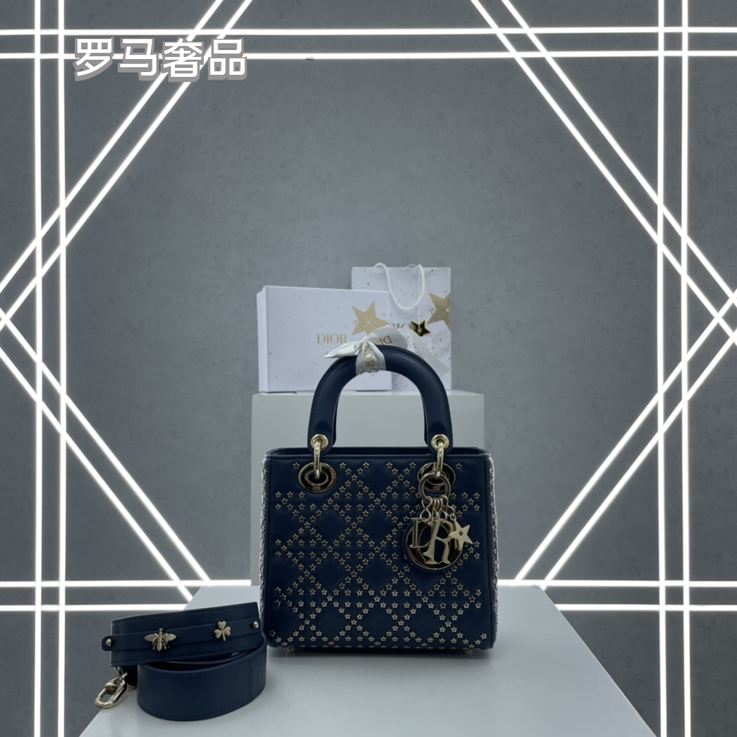 Lady Dior My ABCDior Bag White Cannage Lambskin with Gold-Finish Charms