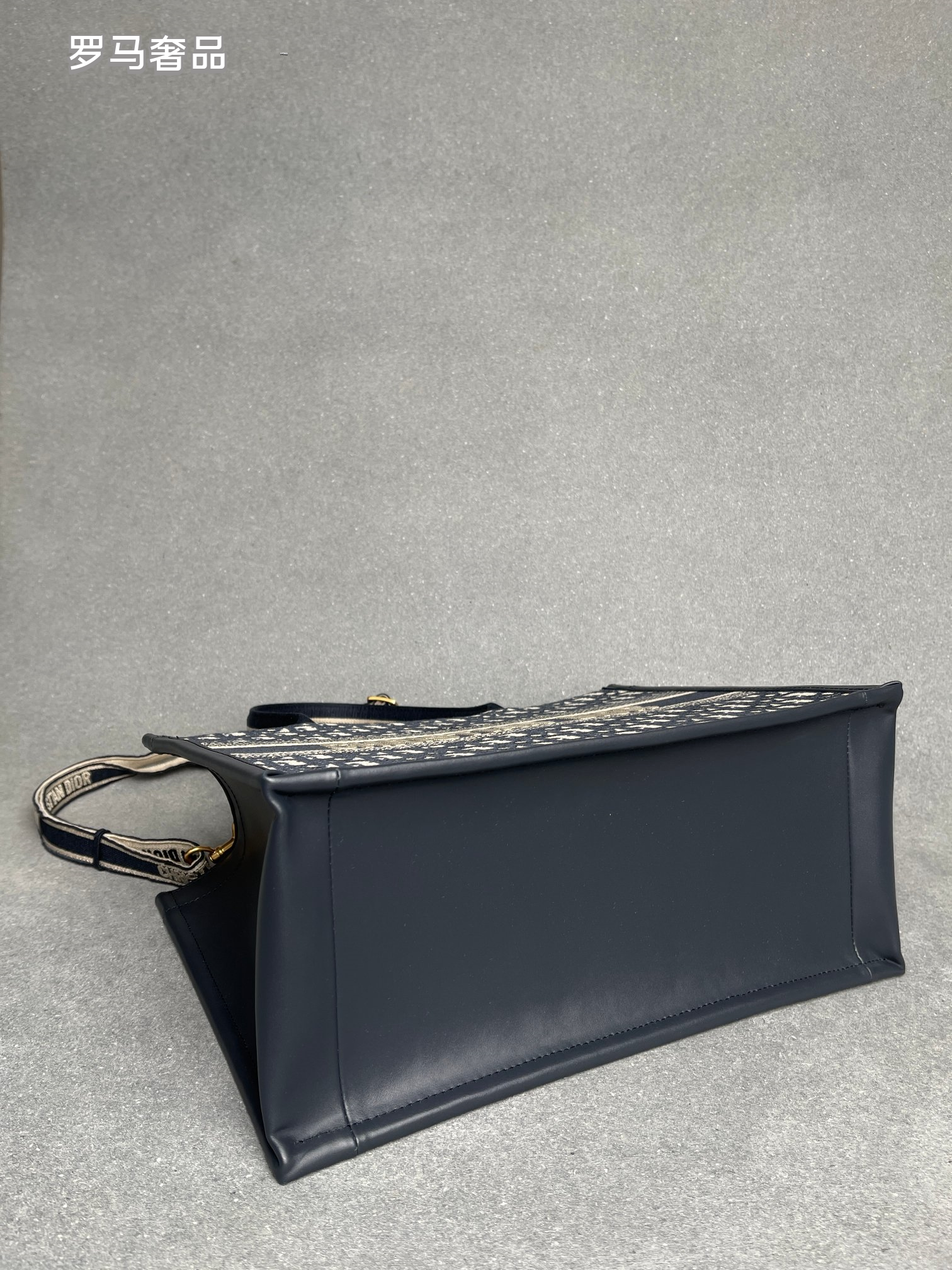 Christian Dior Book Tote - Blue Dior Oblique Embroidery