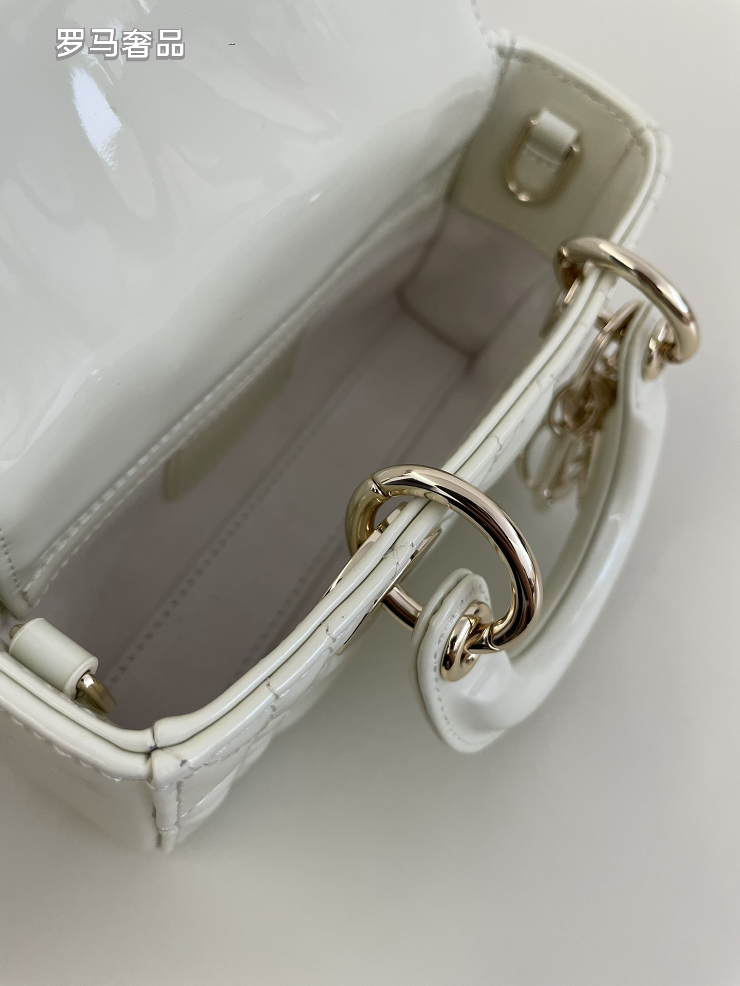Lady Dior Joy Micro Bag - Cannage Lambskin & Patent Leather Handbags