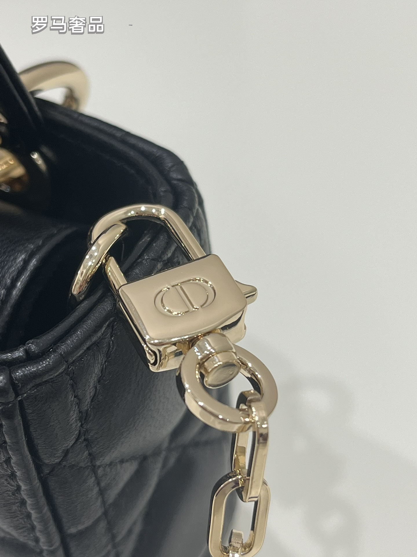Lady D-Joy Bag - Off-White Cannage Lambskin with Gold-Finish Metal Charms