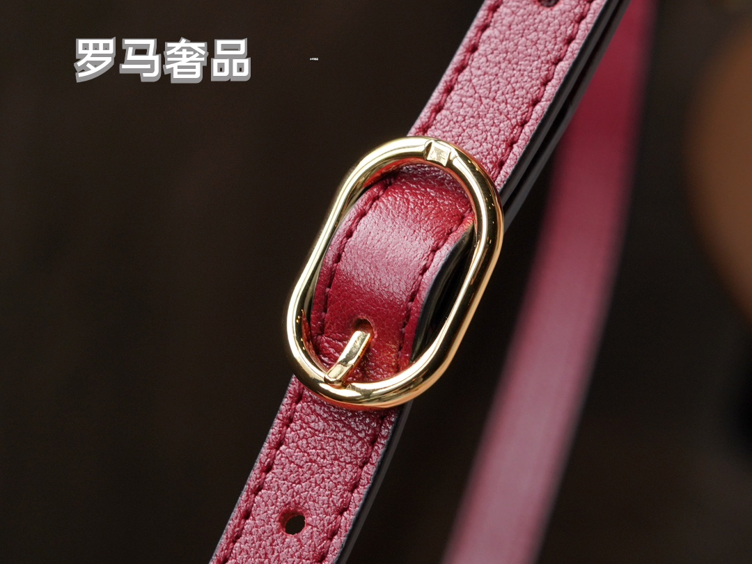 Gucci Red Leather Crossbody Camera Bag with Embossed Logo and Tassel
