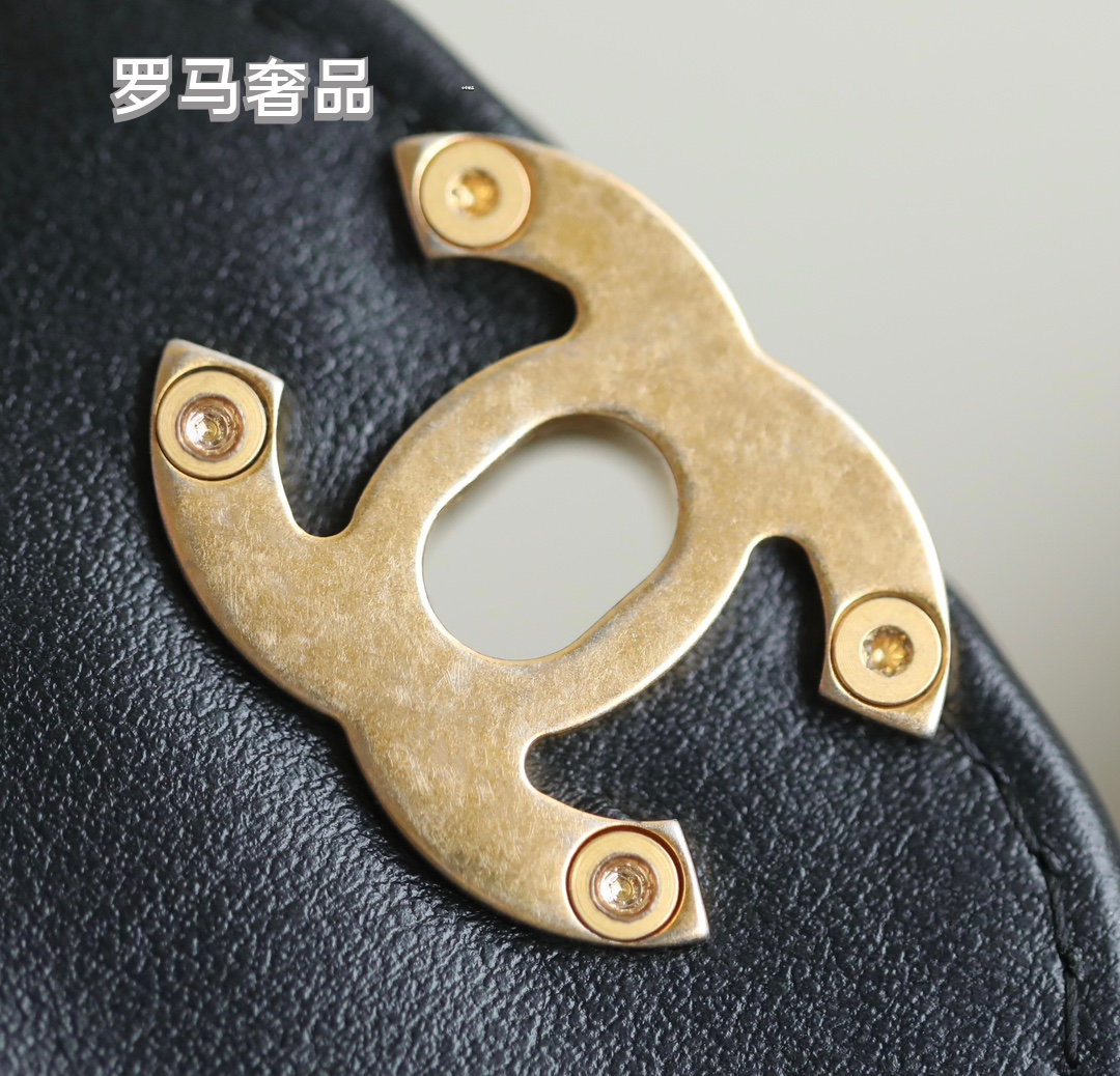 Chanel Black Quilted Lambskin Mini Top Handle Bag Gold-Tone Hardware