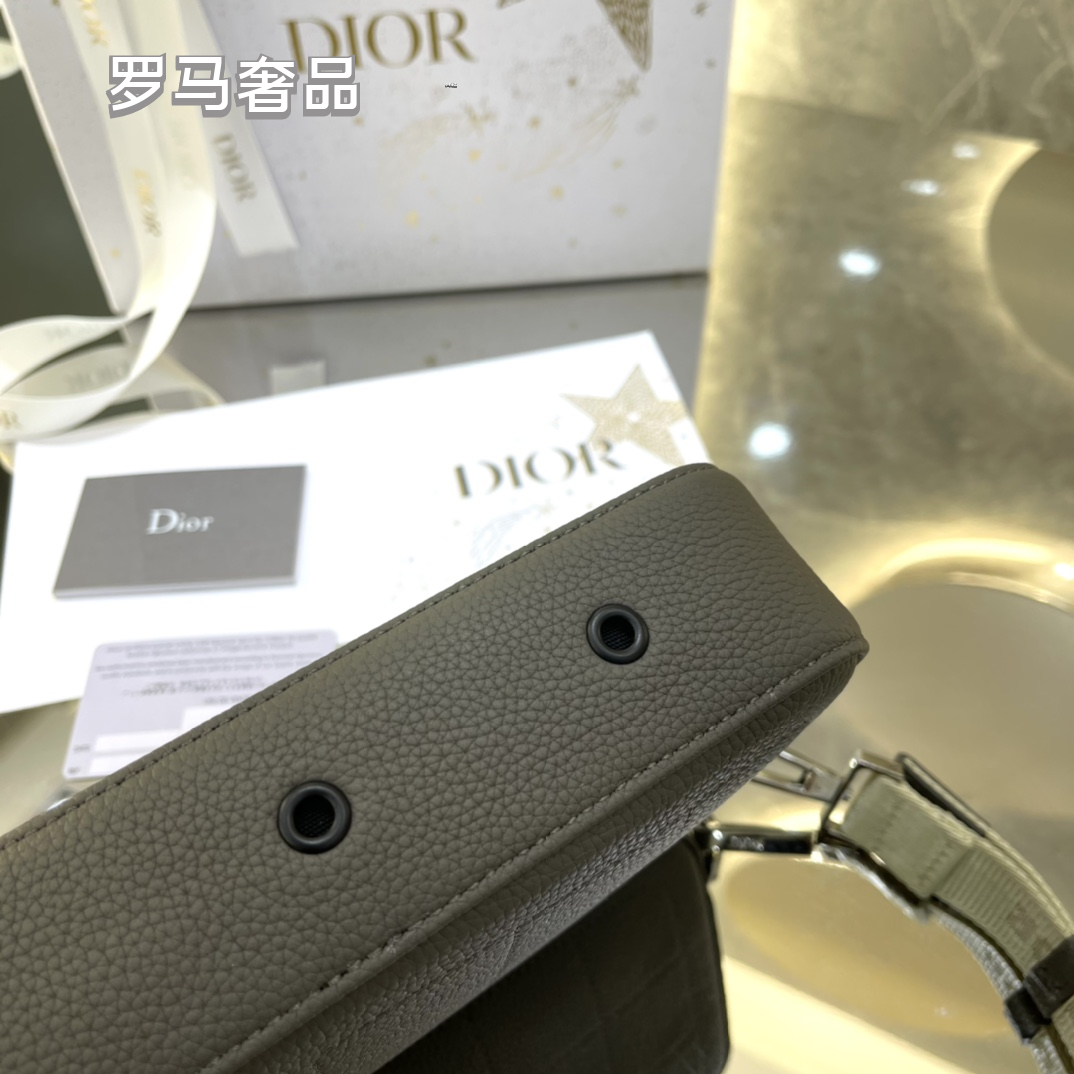 Dior Safari Messenger Bag Black Grained Calfskin Crossbody