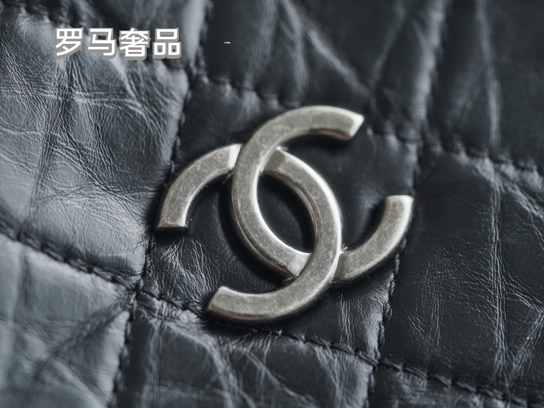 Chanel Gabrielle Small Bucket Bag - Black Quilted Calfskin with Mixed Metal Hardware