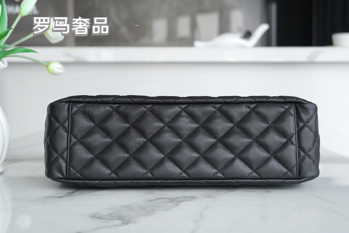 Chanel Classic Jumbo Double Flap Bag - Black Quilted Leather with Silver-Tone Hardware