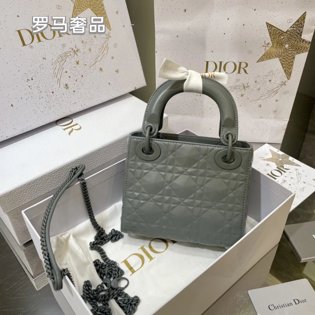 Christian Dior Micro Lady Dior Bag Beige Cannage Lambskin