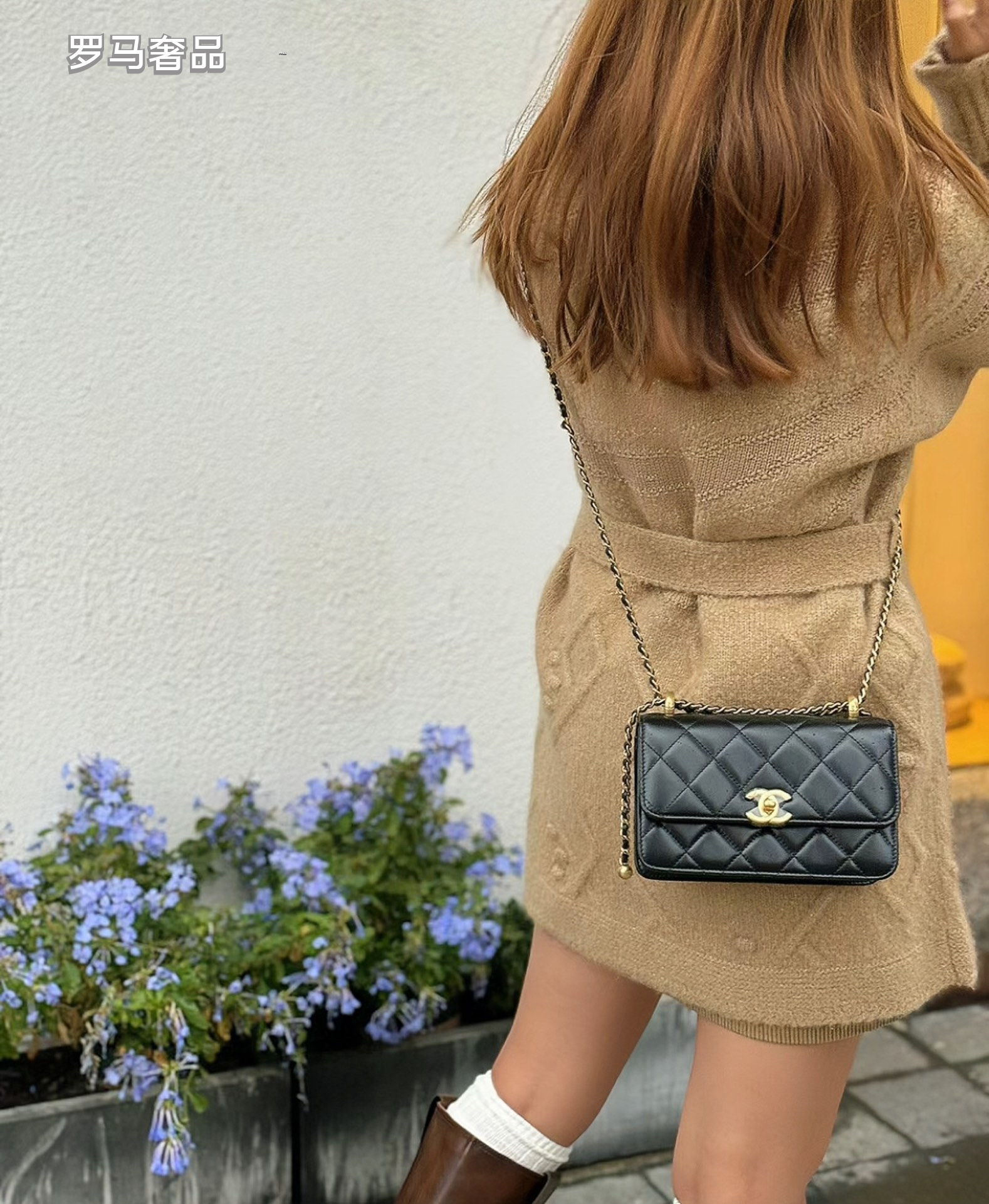 Chanel Black Quilted Lambskin Mini Flap Bag with Gold-Tone Hardware