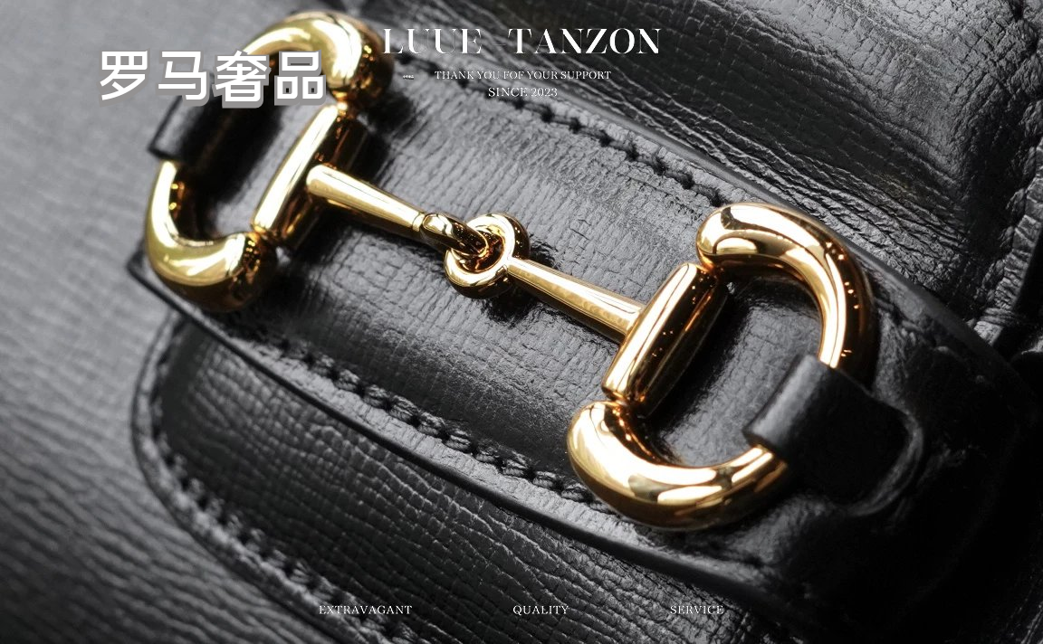 Luxury Black Leather Shoulder Bag with Gold Horsebit Hardware and Chain Strap