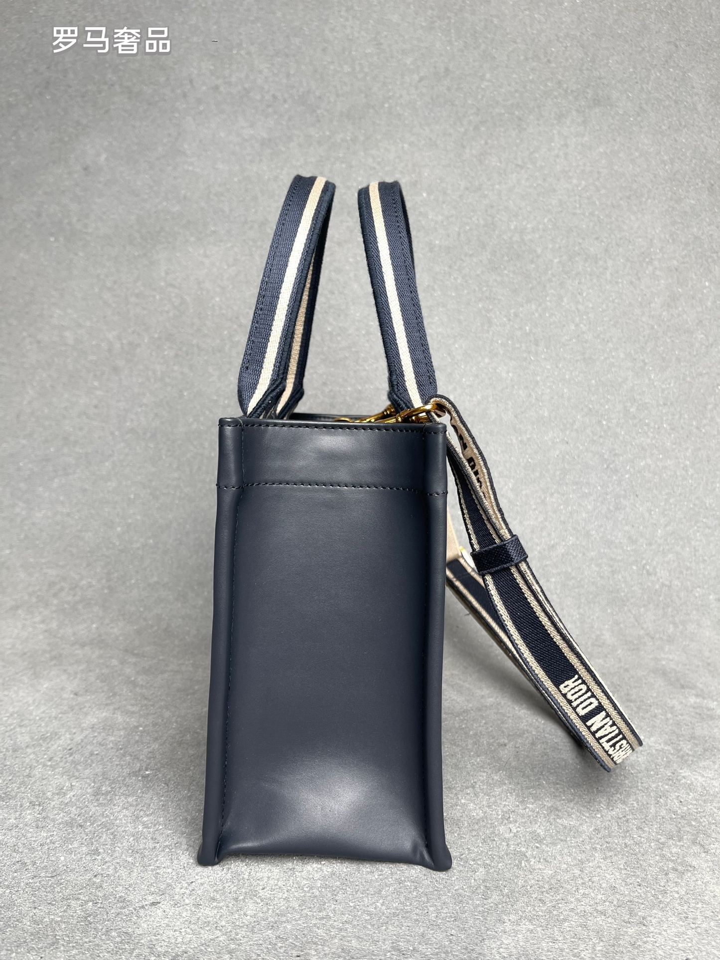 Christian Dior Book Tote - Blue Dior Oblique Embroidery