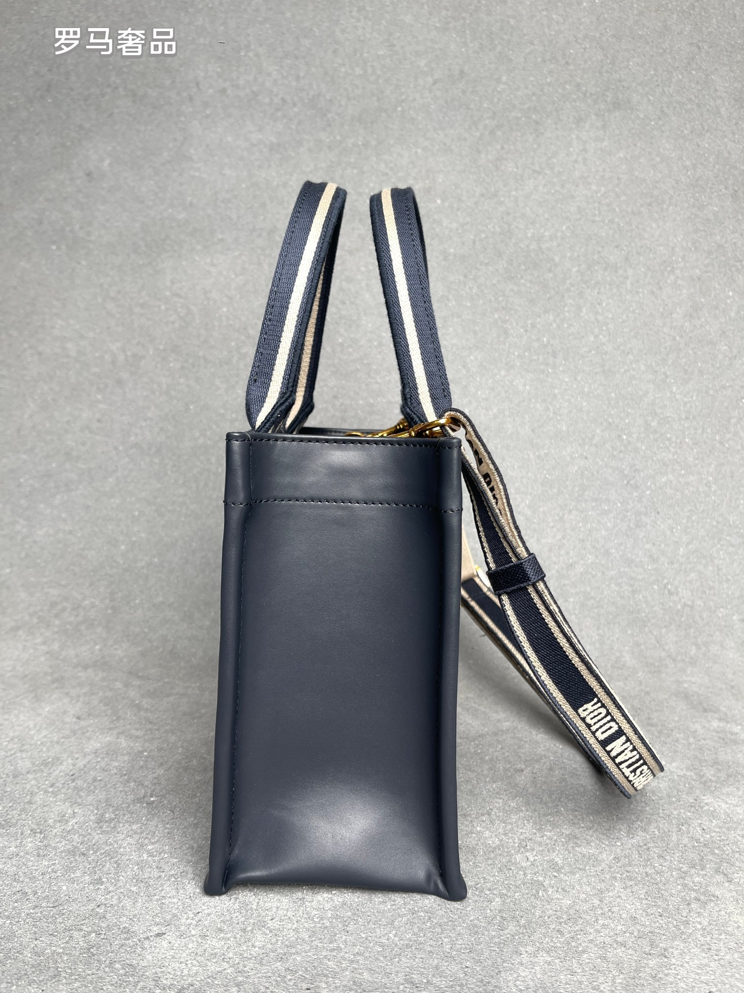 Christian Dior Book Tote - Blue Dior Oblique Embroidery
