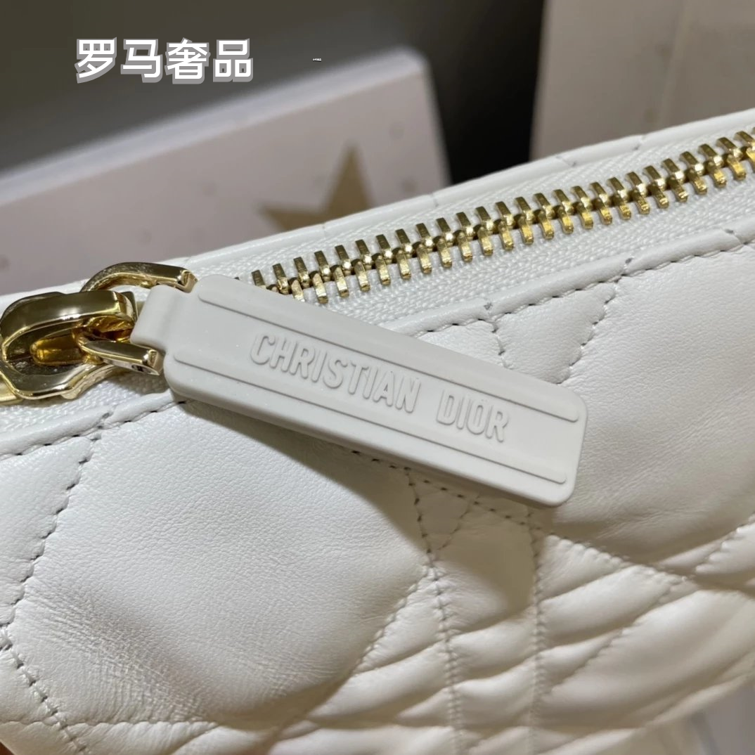 Dior Elegant Black Quilted Leather Shoulder Bag with Gold Chain Strap