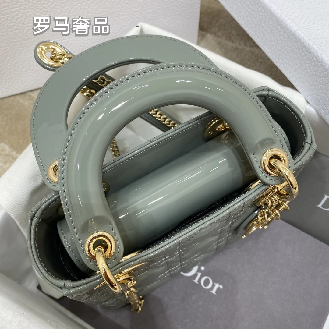 Lady Dior Mini Bag - Black Cannage Leather with Gold-Tone Hardware