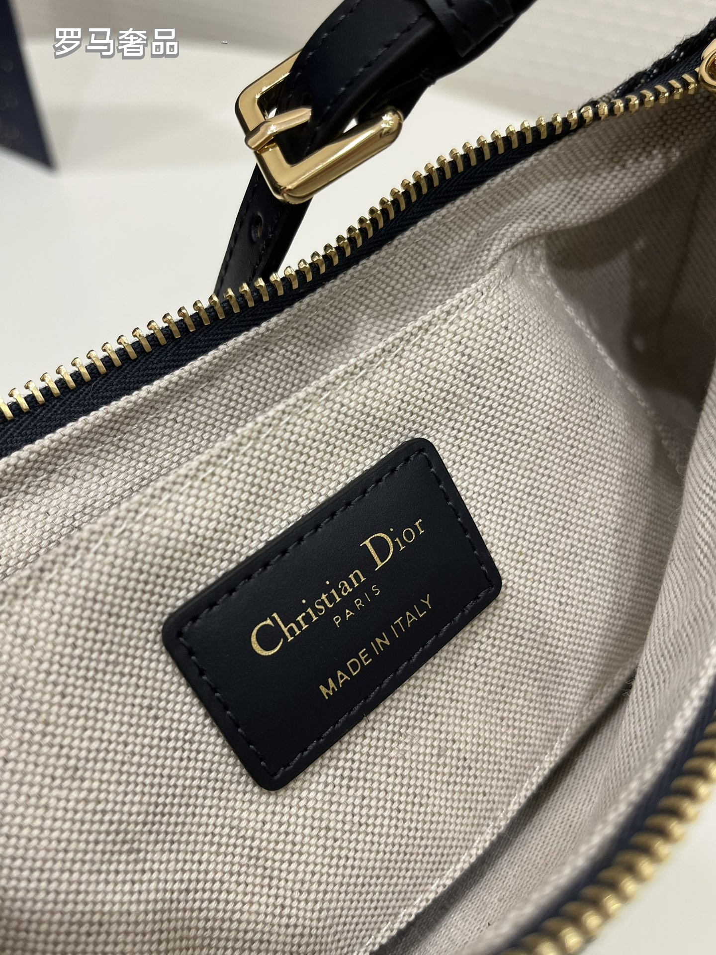 Dior Small Hobo Bag Blue Oblique Jacquard Canvas Shoulder Bag