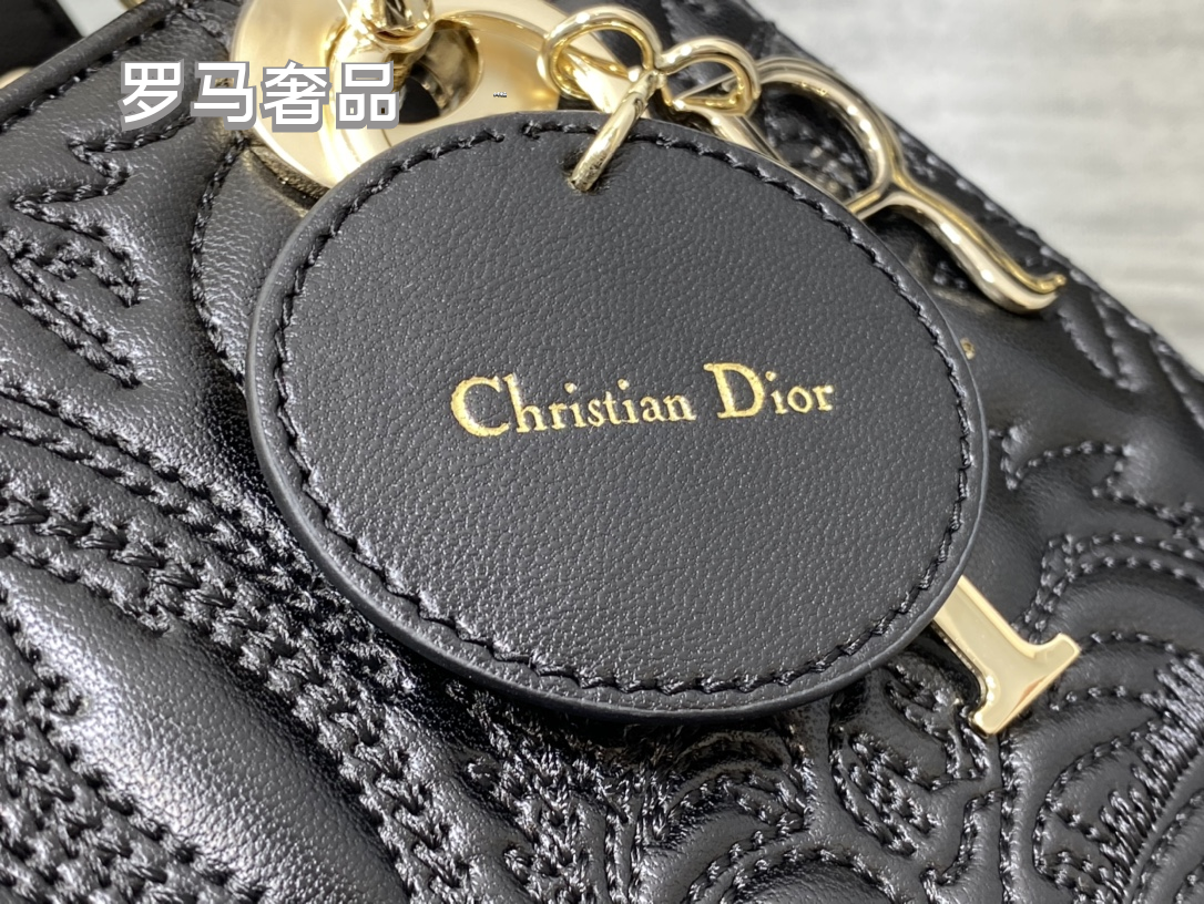 Lady Dior My ABCDior Bag - White Embossed Calfskin with Gold-Finish Metal Charms