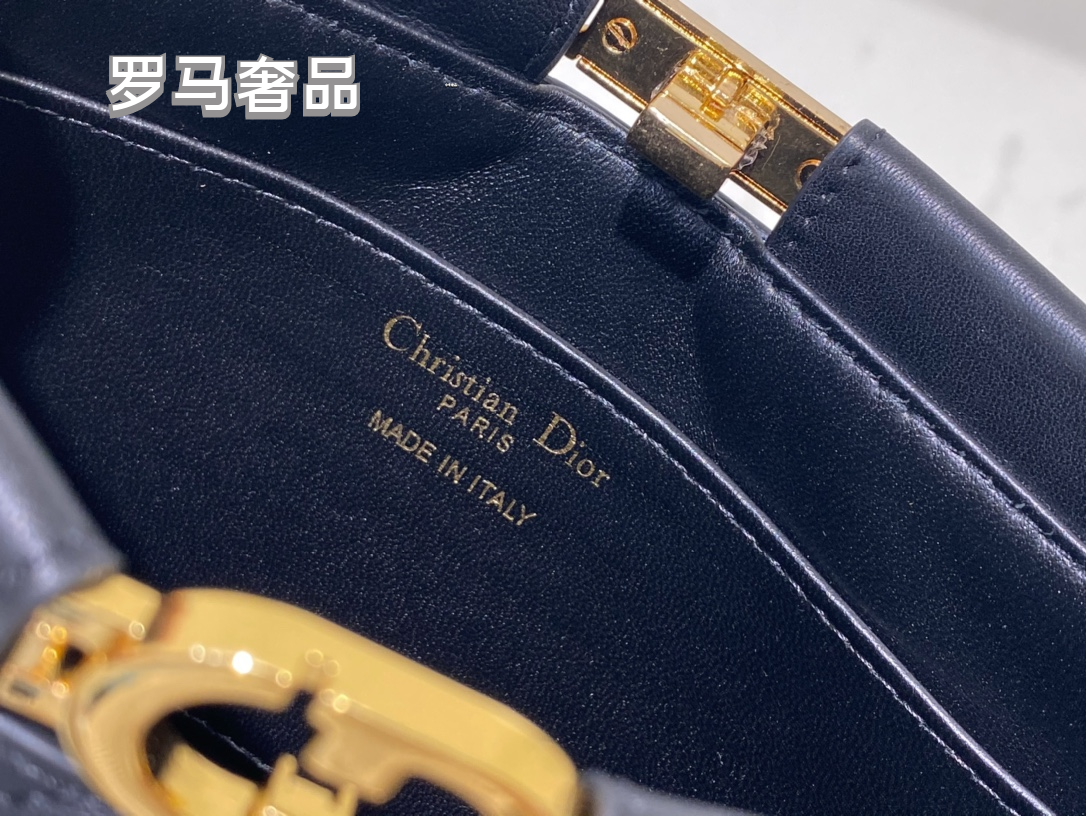 Dior Miss Dior Pouch Black Cannage Lambskin Gold-Finish Chain Bag