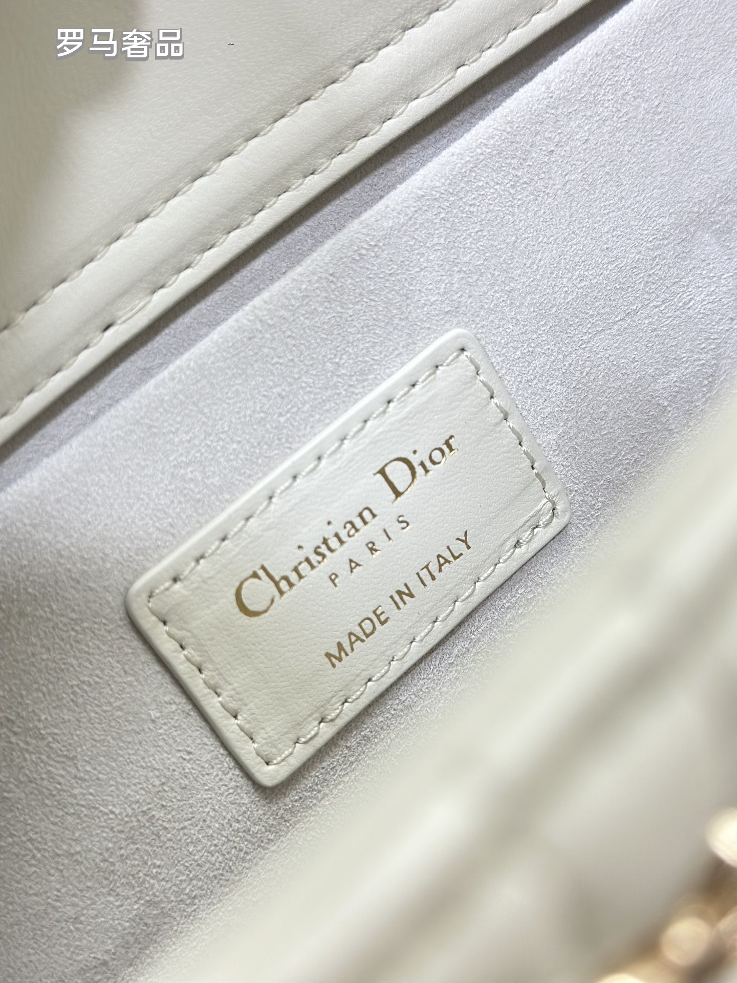 Dior Luxury Black Quilted Leather Top Handle Bag with Gold Butterfly Charm