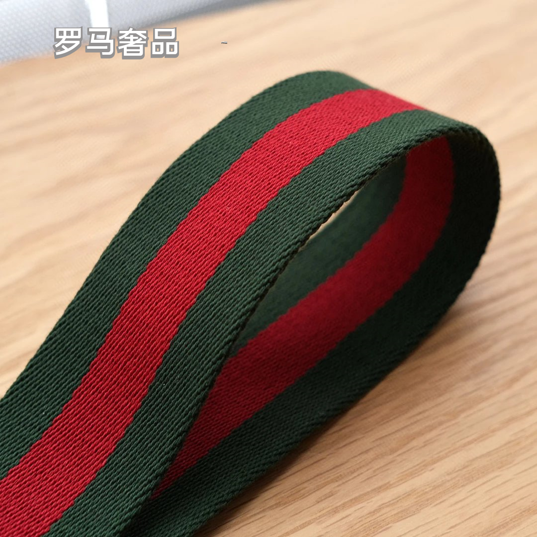 Gucci Retro Monogram Canvas Camera Crossbody Bag with Striped Strap