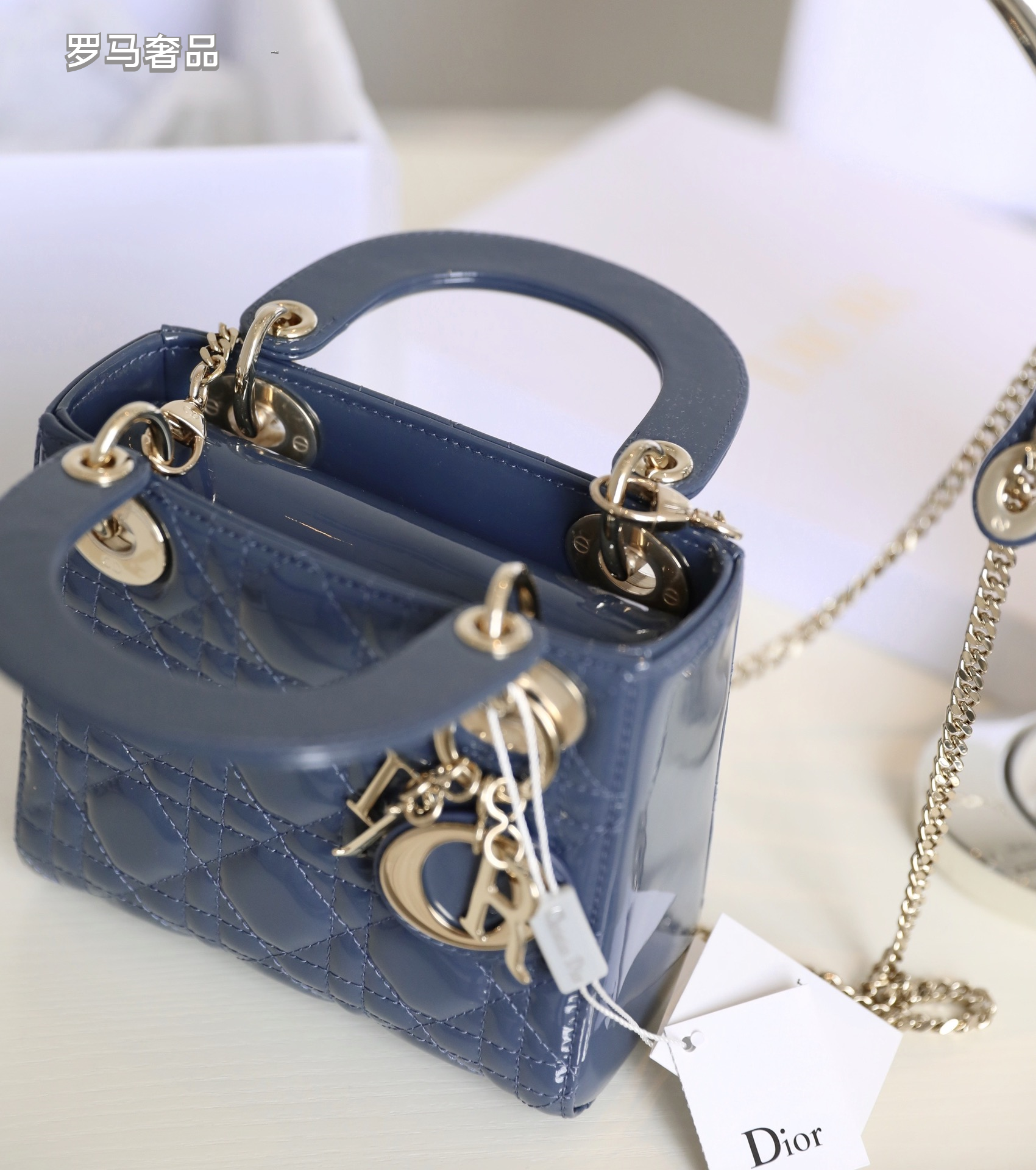 Mini Lady Dior Handbags - Quilted Cannage Leather Mini Bags in Blue and Pink