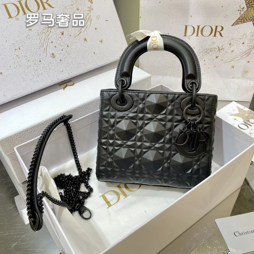 Christian Dior Micro Lady Dior Bag Beige Cannage Lambskin