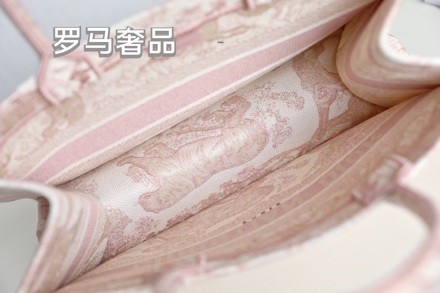 Christian Dior Pink Toile de Jouy Book Tote Bag