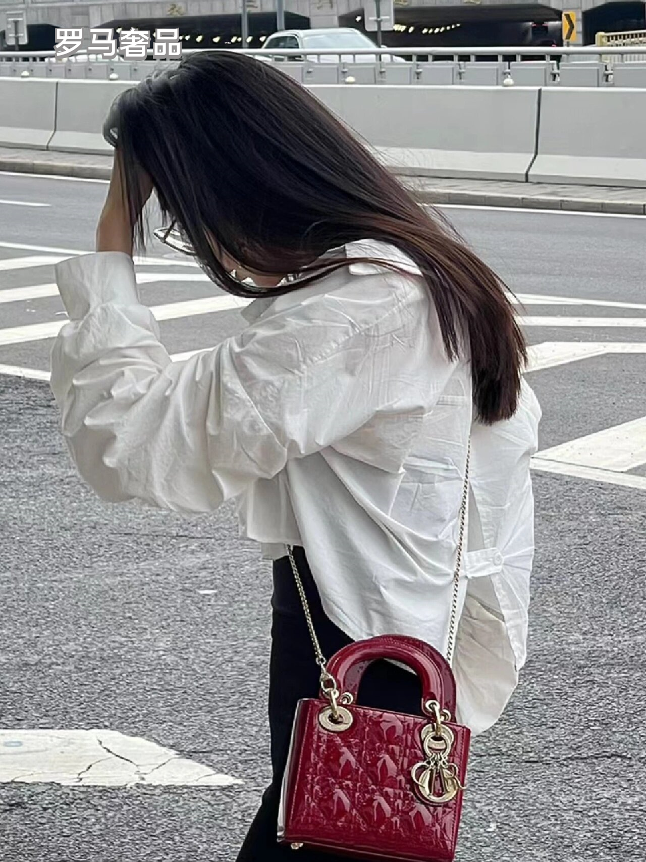 Christian Dior Micro Lady Dior Bag - Red Cannage Patent Calfskin with Gold-Finish Metal