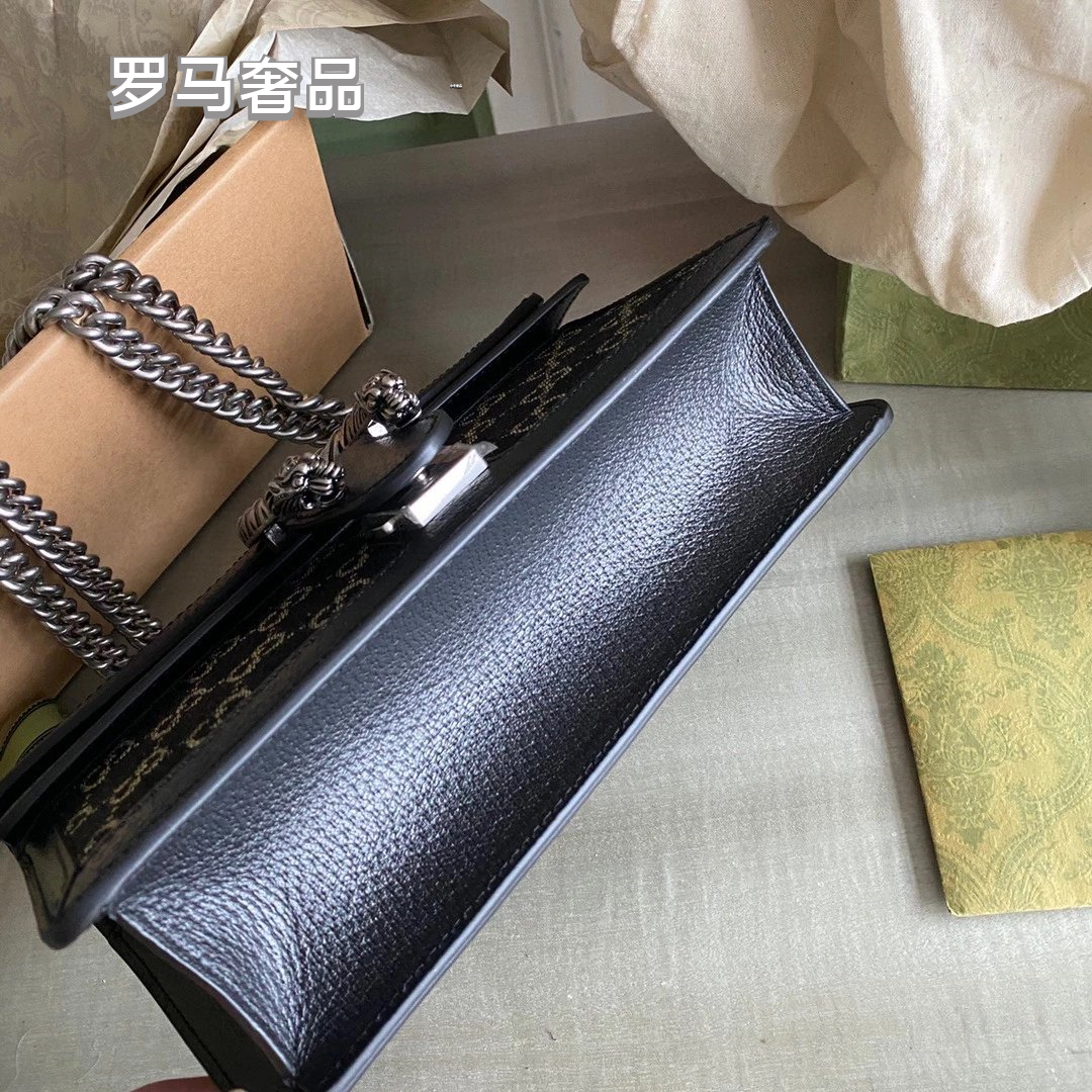 Gucci Dionysus Small GG Supreme Canvas Shoulder Bag - Blue Leather