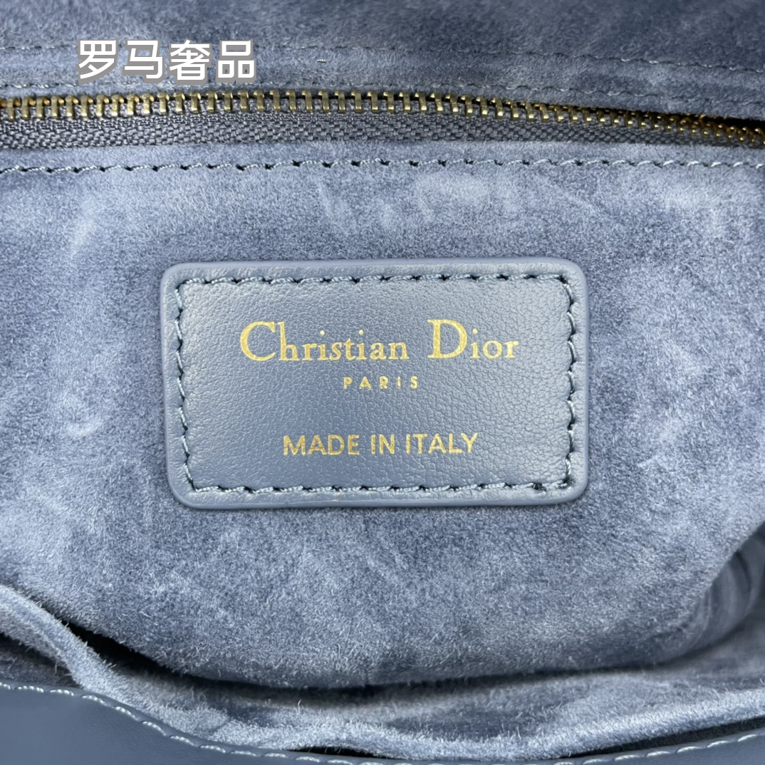Lady Dior My ABCDior Bag White Cannage Lambskin with Gold-Finish Charms