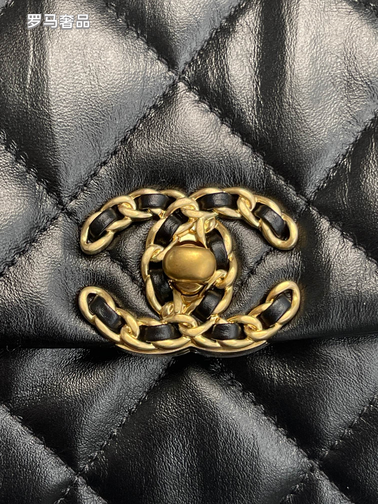 Chanel 19 Large Flap Bag - Black Quilted Lambskin Leather with Mixed Hardware