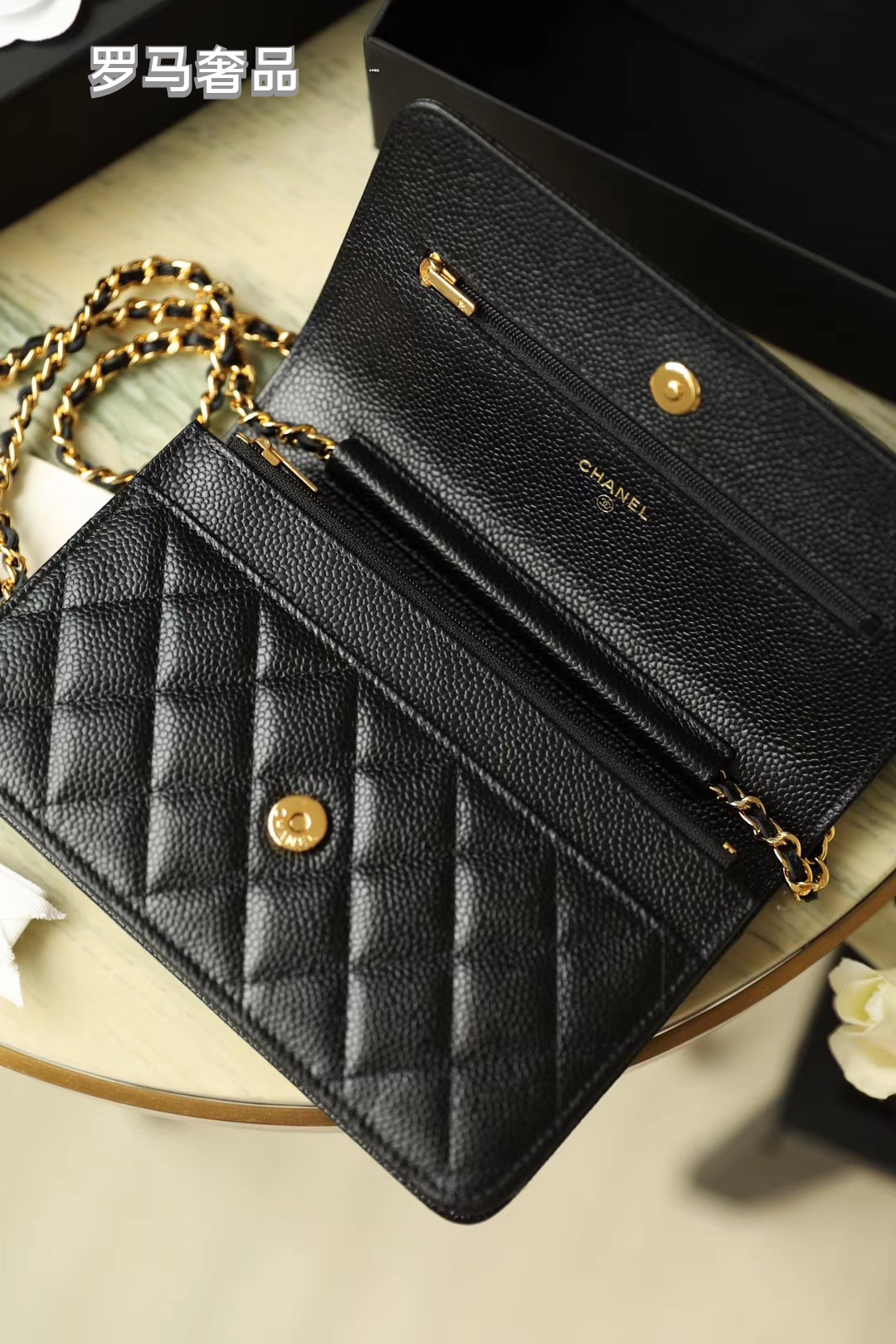 Chanel Classic Wallet on Chain - Black Quilted Lambskin Leather with Silver-Tone Hardware