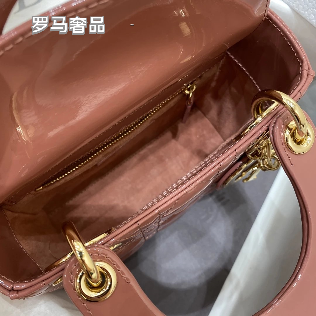 Lady Dior Mini Bag - Black Cannage Leather with Gold-Tone Hardware